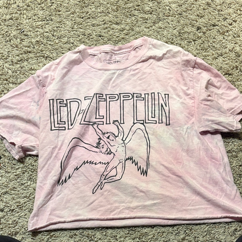 Pink Led Zeppelin Graphic T-Shirt